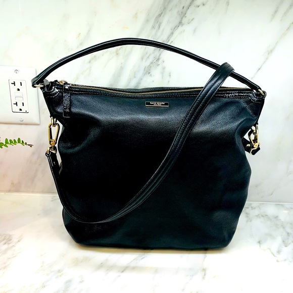 KATE SPADE BLACK LEATHER CONVERTIBLE PURSE •PERFECT CONDITION• - Picture 1 of 6